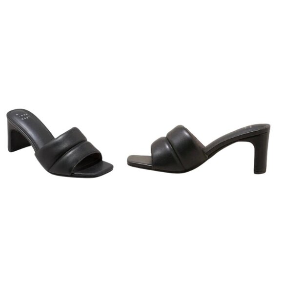 A New Day Lilah Solid Black Women's Open Toe 2.5" Heeled Sandals -- Size 6 - Picture 4 of 7